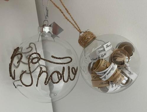2 Rivièra Maison Kerstballen, Diversen, Kerst, Zo goed als nieuw, Ophalen of Verzenden