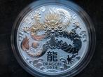 2024 Australia - Lunar III Dragon - 5 oz silver, Ophalen of Verzenden, Zilver