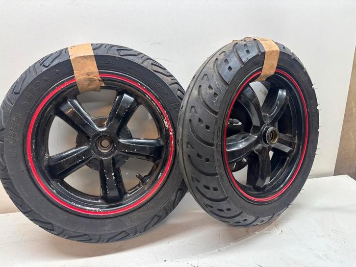 Velgen met banden Sym Fiddle 3, Fietsen en Brommers, Brommeronderdelen | Scooters, Gebruikt, SYM, Overige typen, Ophalen of Verzenden