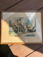 Zeefdruk Lago di Garda.jaren 60 !, Antiek en Kunst, Kunst | Tekeningen en Foto's, Ophalen of Verzenden