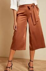 Ted Baker nieuw metallic cognac bruine culotte broek S 47537