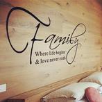 Muursticker family - tekst voor deur of muur - NIEUW !!!, Ophalen of Verzenden, Nieuw
