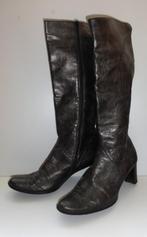 Peter Kaiser zilver grijze laarzen leer hak 6,5cm 39.5 47717, Kleding | Dames, Schoenen, Peter Kaiser, Hoge laarzen, ., Ophalen of Verzenden