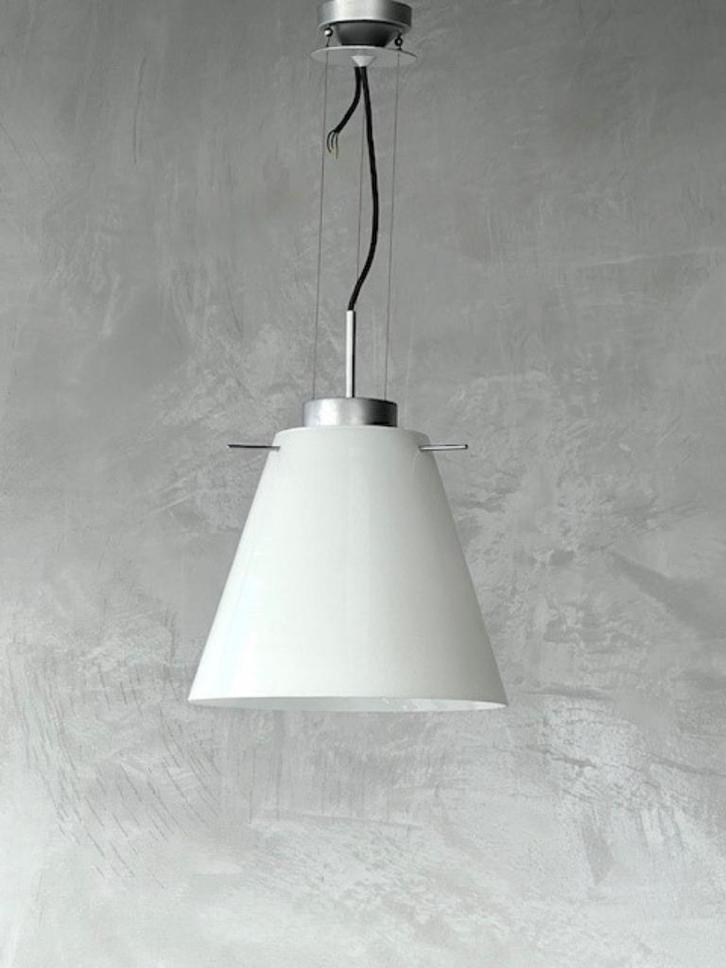 Raak hanglamp vintage design retro lamp glas jaren 90 light, Huis en Inrichting, Lampen | Hanglampen, Gebruikt, 75 cm of meer