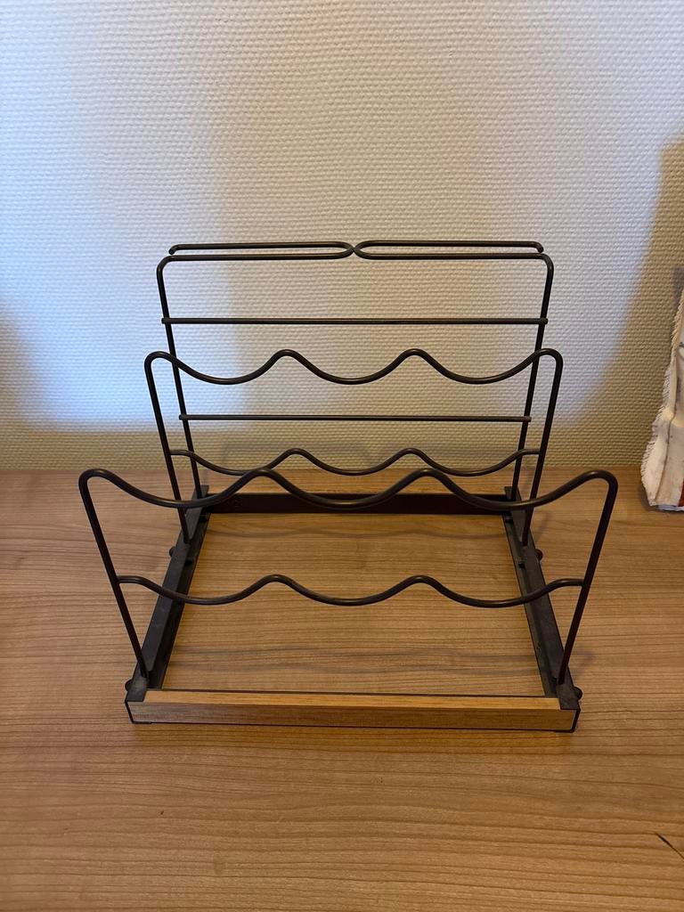 Metalen Wijnrek voor 6 Flessen, Ophalen of Verzenden, Gebruikt