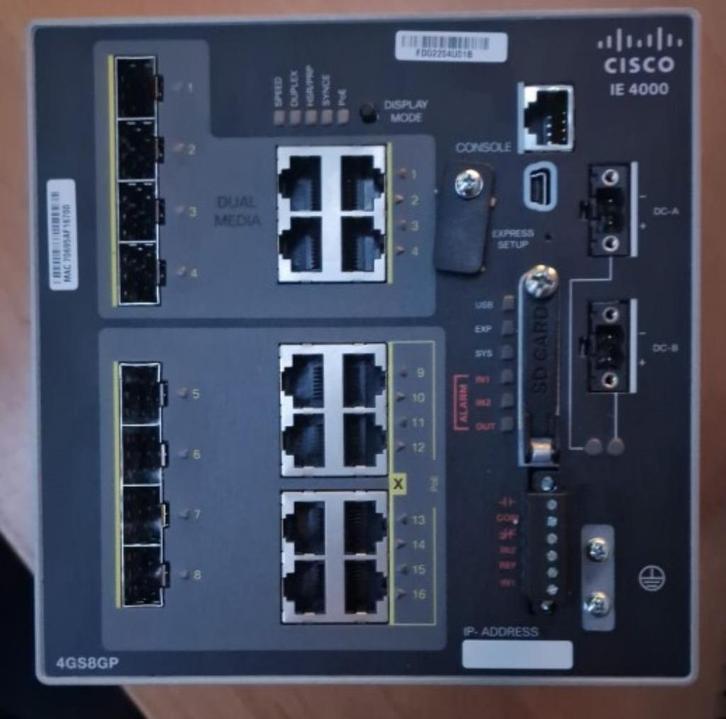 Cisco IE-4000-4GS8GP4G-E – Industrial Ethernet Switch, Computers en Software, Netwerk switches, Zo goed als nieuw, Ophalen of Verzenden