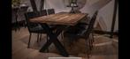 Zgan eet tafel landelijk, Ophalen, 100 tot 150 cm, 200 cm of meer, Vijf personen of meer