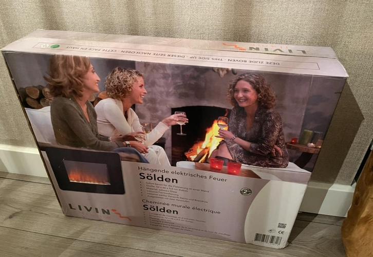 Elektrische hanghaard Solden - 66cm x 52cm - nieuw - led, Huis en Inrichting, Haarden, Zo goed als nieuw, Elektrische haard, Ophalen of Verzenden