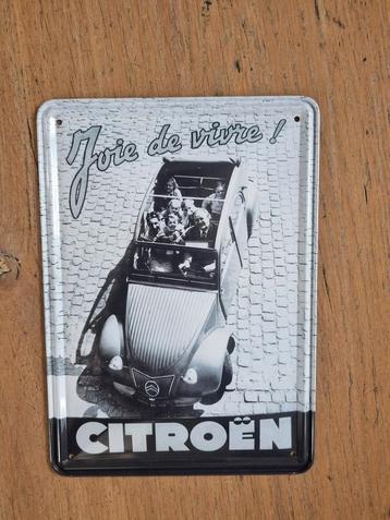 2CV Citroën blikken bord € 8 ! beschikbaar voor biedingen
