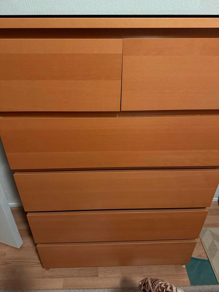 IKEA Malm Kast - Zes Lades, Huis en Inrichting, Kasten | Kledingkasten, Gebruikt, 100 tot 150 cm, 50 tot 100 cm, 25 tot 50 cm