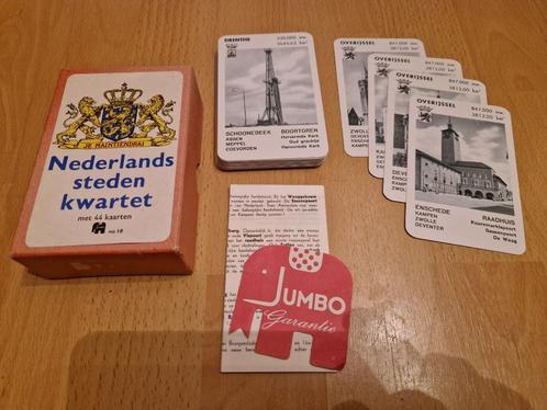 Kwartet Nederlandse steden, Verzamelen, Speelkaarten, Jokers en Kwartetten, Zo goed als nieuw, Kwartet(ten), Ophalen of Verzenden