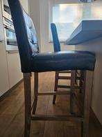 eiland bar kruk merk leer 4 stuks voor mancave, clubhuis, Huis en Inrichting, Barkrukken, 5 krukken of meer, Ophalen, Gebruikt