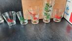 vintage glaasjes met oude automodellen, Ophalen of Verzenden, Gebruikt, Borrel- of Shotglas
