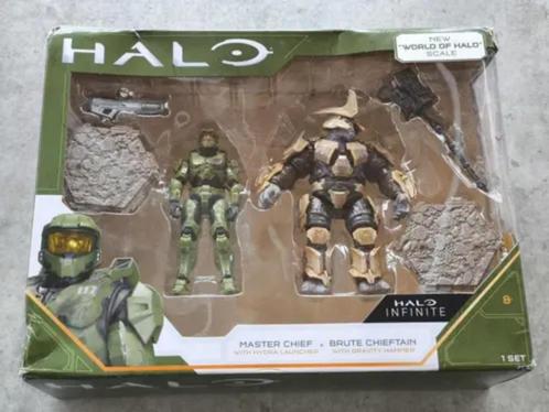 Halo Infinite Master Chief & Brute Chieftain 4 Inch Figures, Kinderen en Baby's, Speelgoed | Actiefiguren, Nieuw, Ophalen of Verzenden