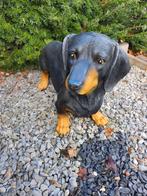 Mooie Zwarte Teckel, Ophalen, Nieuw, Kunststof, Dierenbeeld
