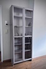 Billy Oxberg vitrinekast/ boekenkast, kleur cacao/ taupe, Ophalen, 200 cm of meer, 50 tot 100 cm, 25 tot 50 cm