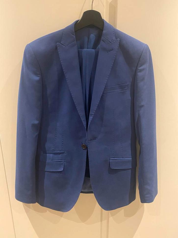 Stijlvol Heren Kostuum Pak blauw maat 44, Kleding | Heren, Kostuums en Colberts, Zo goed als nieuw, Overige maten, Blauw, Ophalen of Verzenden