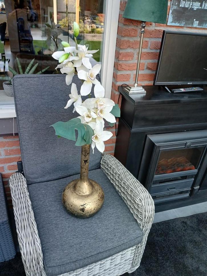 Decoratieve vaas met kunstbloemen, Huis en Inrichting, Woonaccessoires | Kunstplanten en Kunstbloemen, Zo goed als nieuw, Binnen