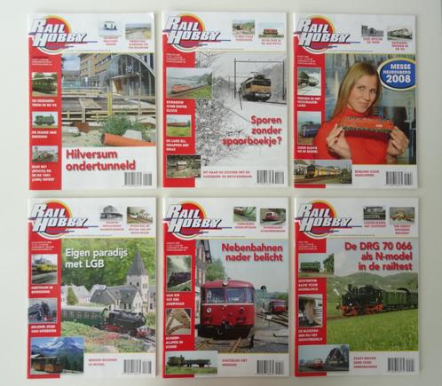 6 tijdschriften Rail Hobby jan t/m aug 2008,zeer nette staat, Hobby en Vrije tijd, Modeltreinen | H0, Nieuw, Ophalen of Verzenden