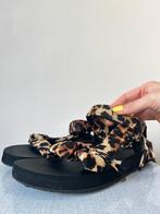 Panterprint Arizona sandalen, 37. Animal print leopard boho, Verzenden, Zo goed als nieuw, Bruin, Sandalen of Muiltjes