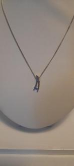Collier met mooie hanger 40 cm, Ophalen of Verzenden, Zo goed als nieuw, Met edelsteen, Zilver