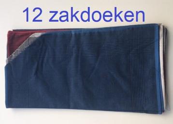 heren zakdoeken - set van 12 stuks - 100% katoen beschikbaar voor biedingen