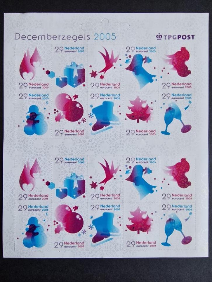 2005 Vel V2371-2380 Decemberzegels. Postfris., Postzegels en Munten, Postzegels | Nederland, Postfris, Na 1940, Ophalen of Verzenden