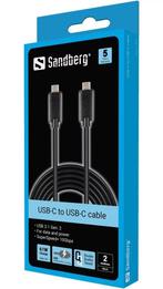 Sandberg USB-C kabel 2M USB 3.1 Gen.2 - NIEUW, Ophalen of Verzenden, Nieuw