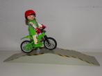 Playmobil mountainbiker / BMX-er met ramp (4417), Ophalen, Gebruikt, Complete set