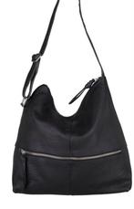 Mooie leren damestas - Zwart, Ophalen of Verzenden, Zo goed als nieuw, Zwart, Handtas