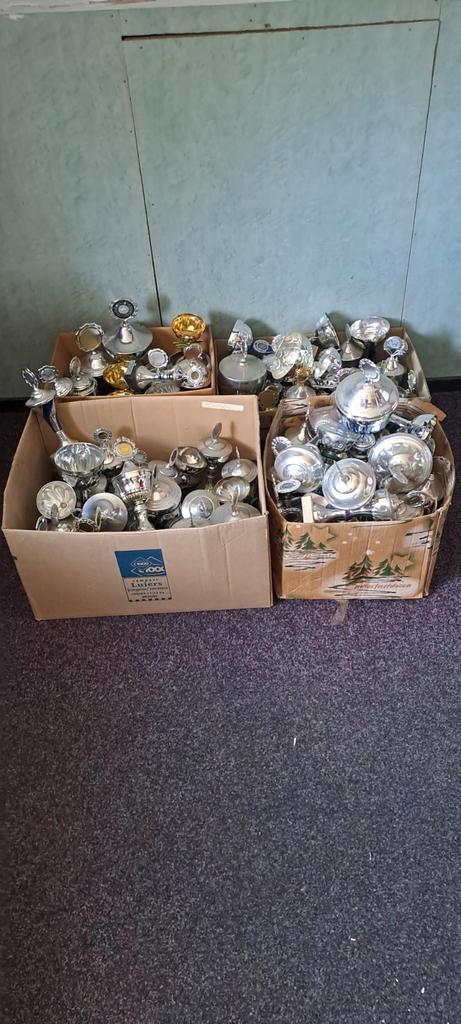 Vintage Bekers en Trofeeën - Grote Partij, Verzamelen, Overige Verzamelen, Gebruikt, Ophalen of Verzenden