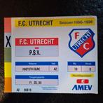 FC Utrecht - PSV Ticket 1995-1996, Ophalen of Verzenden, Gebruikt, F.C. Utrecht, Poster, Plaatje of Sticker