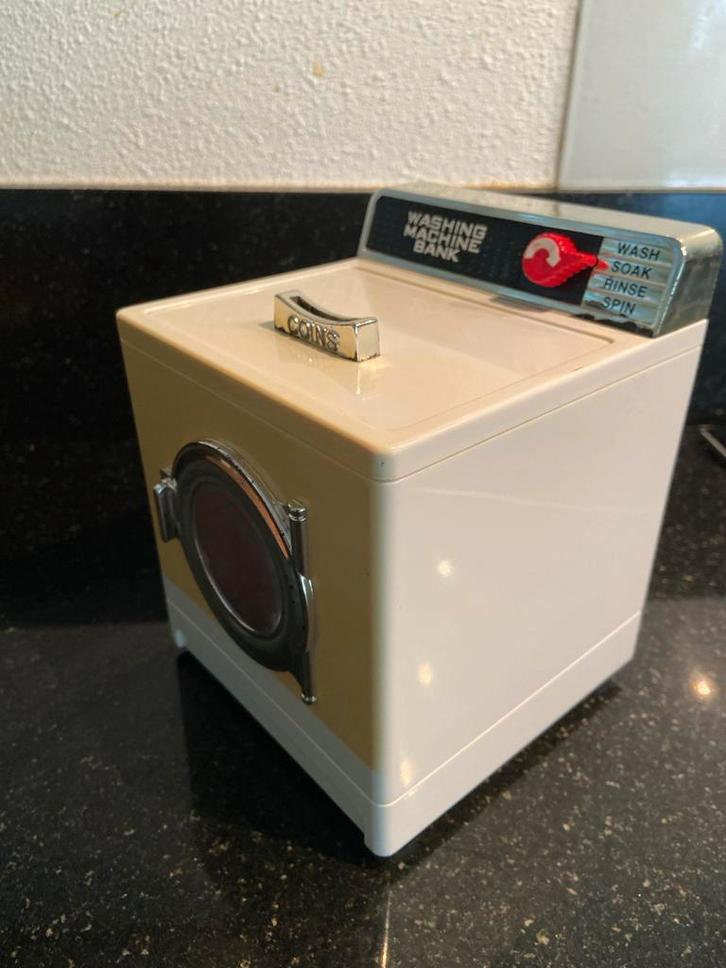 Vintage Whasing machine bank battery opp Wasmachine Spaarpot, Verzamelen, Speelgoed, Zo goed als nieuw, Ophalen of Verzenden