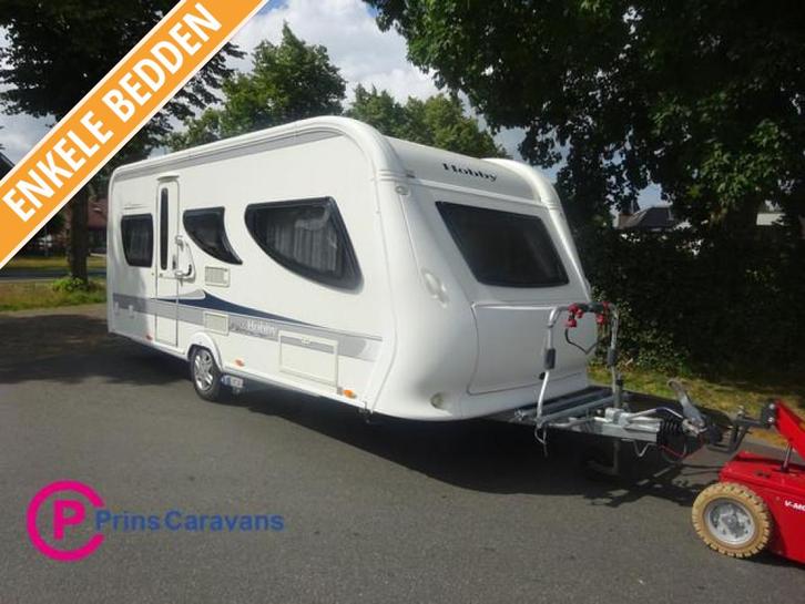Hobby Lavita 495UL Enkele Bedden+Mover, Caravans en Kamperen, Caravans, Bedrijf, tot en met 4, 1000 - 1250 kg, Rondzit, Hobby