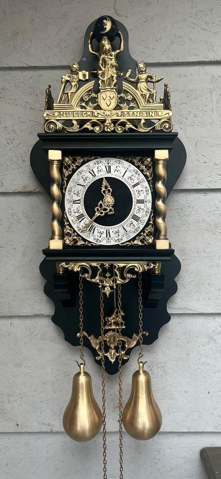 Unieke zwarte Zaanse klok, Antiek en Kunst, Antiek | Klokken, Ophalen
