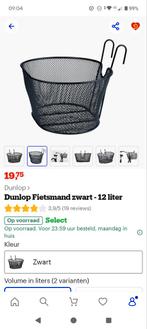 Dunlop Fietsmand - Nieuwstaat, Fietsen en Brommers, Fietsaccessoires | Fietsmanden, Stuurbevestiging, Ophalen of Verzenden, Zo goed als nieuw