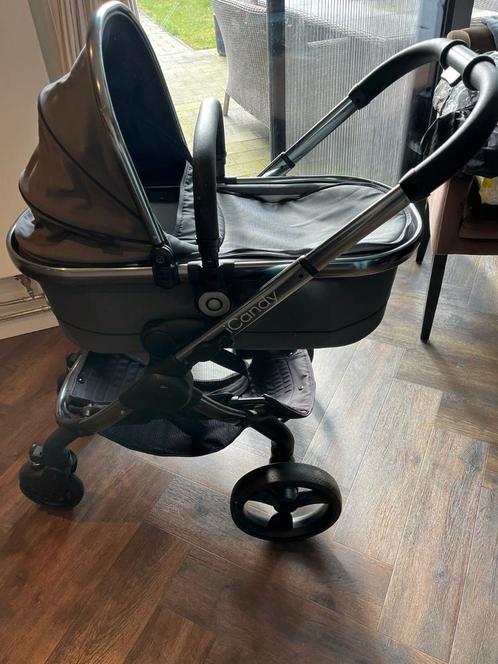 Icandy kinderwagen compleet grijs/donkerblauw, Kinderen en Baby's, Kinderwagens en Combinaties, Gebruikt, Overige merken, Ophalen