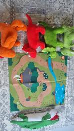 4 Dinosaurus knuffels, 1 krokodil en een dinomat, Kinderen en Baby's, Speelgoed | Knuffels en Pluche, Ophalen, Zo goed als nieuw