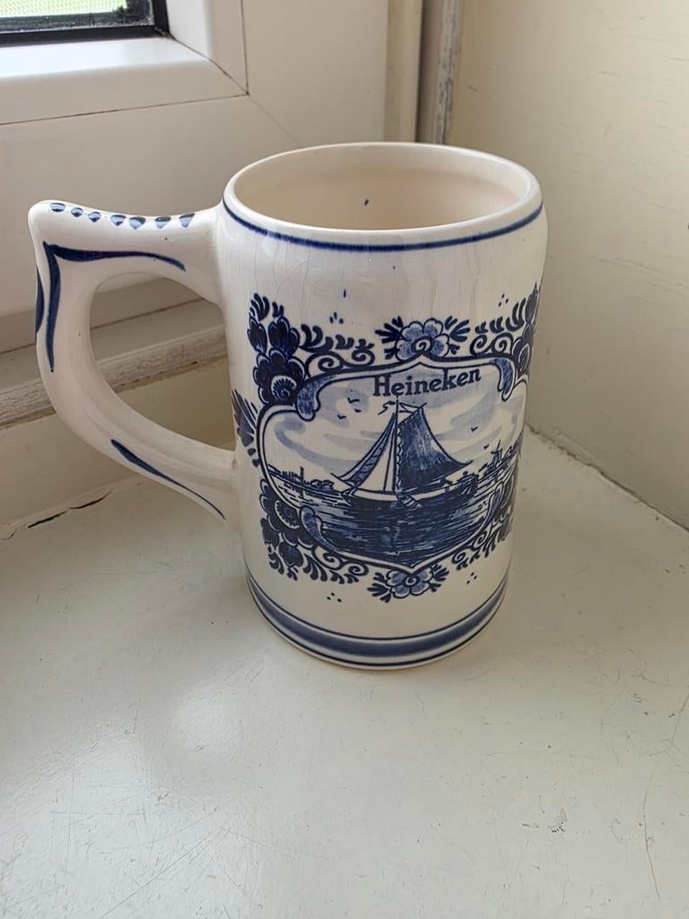 Heineken delftsblauw bierpul, Verzamelen, Biermerken, Ophalen of Verzenden, Zo goed als nieuw, Pul(len), Heineken