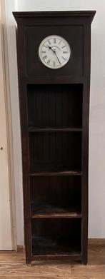 Hoge Boekenkast met Klok | Klassiek / Koloniaal Stijl, Ophalen of Verzenden, Zo goed als nieuw, 25 tot 50 cm, 150 tot 200 cm