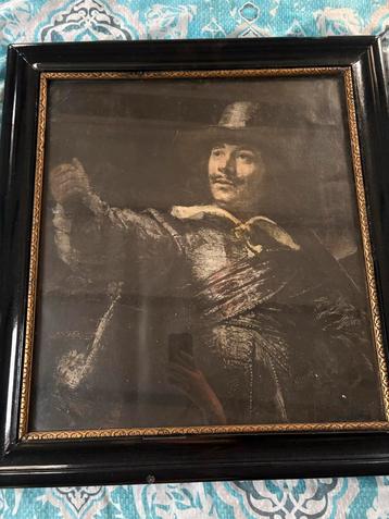 Oud schilderij op karton beschikbaar voor biedingen