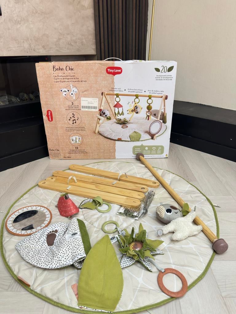 Tiny Love Boho Chic Luxe Houten Babygym (Gymini), Ophalen of Verzenden, Zo goed als nieuw, Lattenbodem, Minder dan 140 cm