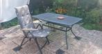 Tuinset met 4 stoelen en kussens, Gebruikt, Ophalen of Verzenden, Tuinset, Eettafel