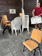 Kantinestoelen, Huis en Inrichting, Stoelen, Ophalen, Gebruikt, Overige kleuren, Metaal