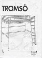 Ikea TROMSO hoogslaper 96.5 x 200 kleur Grijs, Ophalen, Gebruikt, 90 cm, Eenpersoons