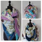 Shawl Omslagdoek Handmade Mucho Gusto style XL upcycling, Ophalen of Verzenden, Zo goed als nieuw, Maat 46/48 (XL) of groter, Sjaal