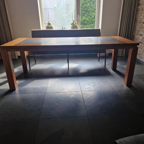 Mooie mahonie houten eettafel, Huis en Inrichting, Tafels | Eettafels, Zo goed als nieuw, 50 tot 100 cm, 200 cm of meer, Vijf personen of meer