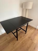 Zwarte (inklapbare) tafel of bureau, Huis en Inrichting, Tafels | Eettafels, Ophalen, Gebruikt, Rechthoekig, 50 tot 100 cm