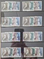 NVPH 296-299 gestempeld (8x). Zomerzegels 1937., Verzenden, T/m 1940, Gestempeld