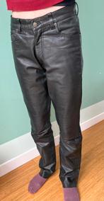 Echt leren broek mt M, Kleding | Dames, Broeken en Pantalons, Zwart, Zo goed als nieuw, Lang, Ophalen